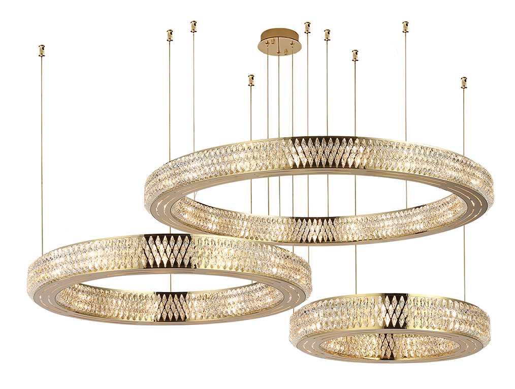 Горизонтальная композиция Newport 8560 из трех колец золото №187 S8560_187G