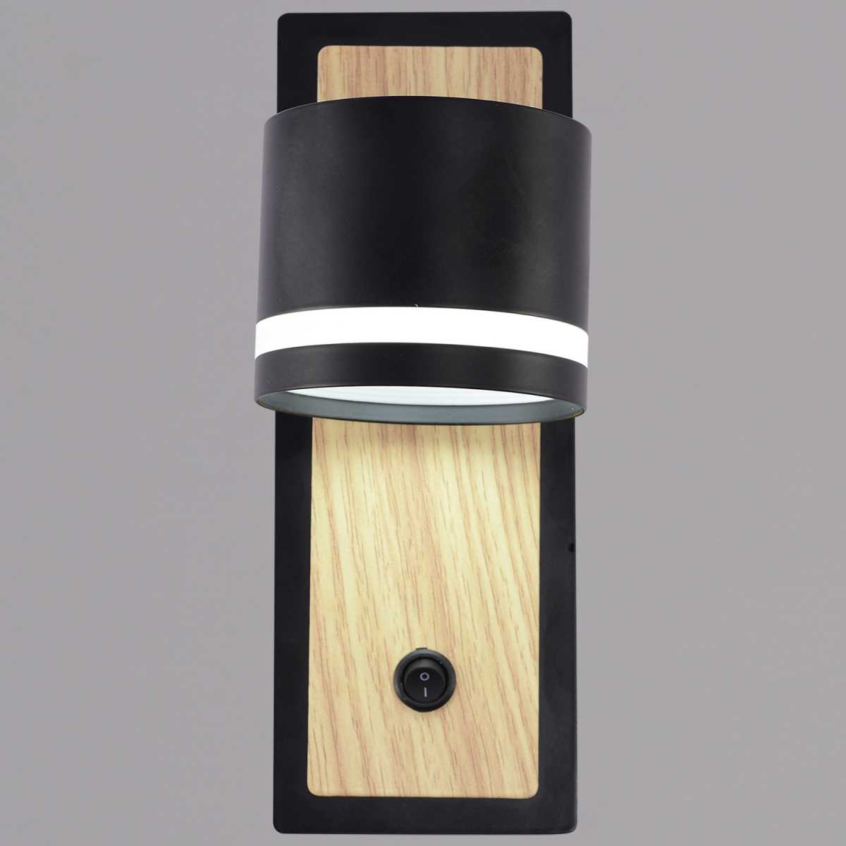 Бра Reluce 22540-0.2-01 BK+WOOD