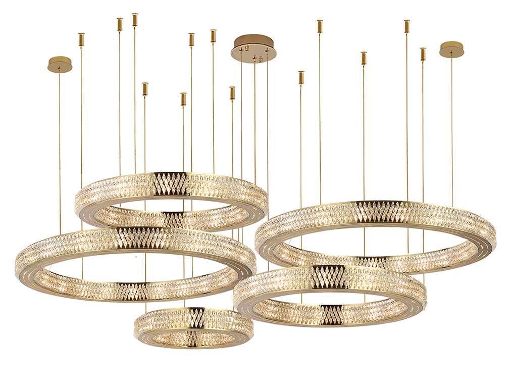 Горизонтальная композиция Newport 8560 из пяти колец золото №188 S8560_188G