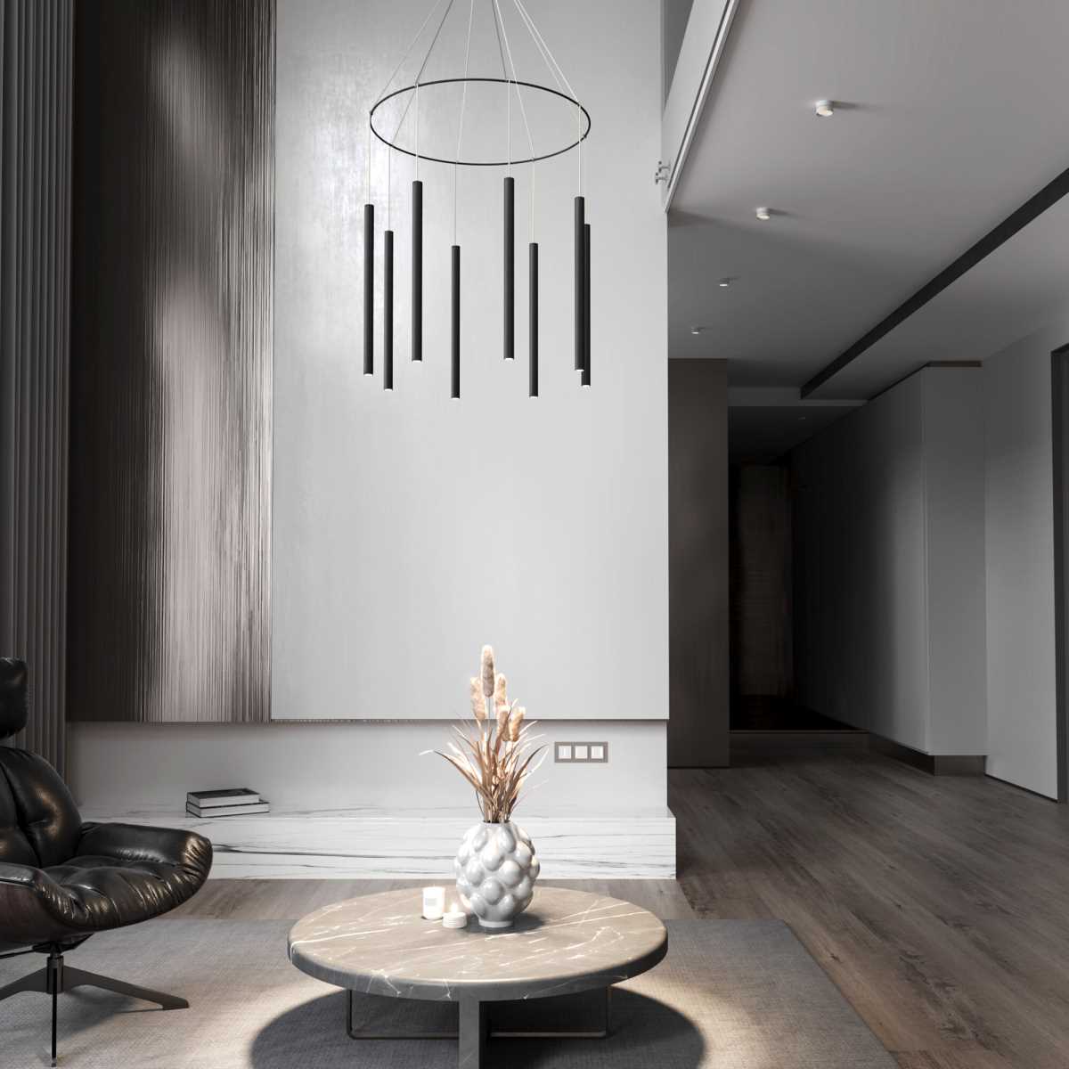 Подвесной светодиодный светильник Eurosvet 301101 LED черный a071443