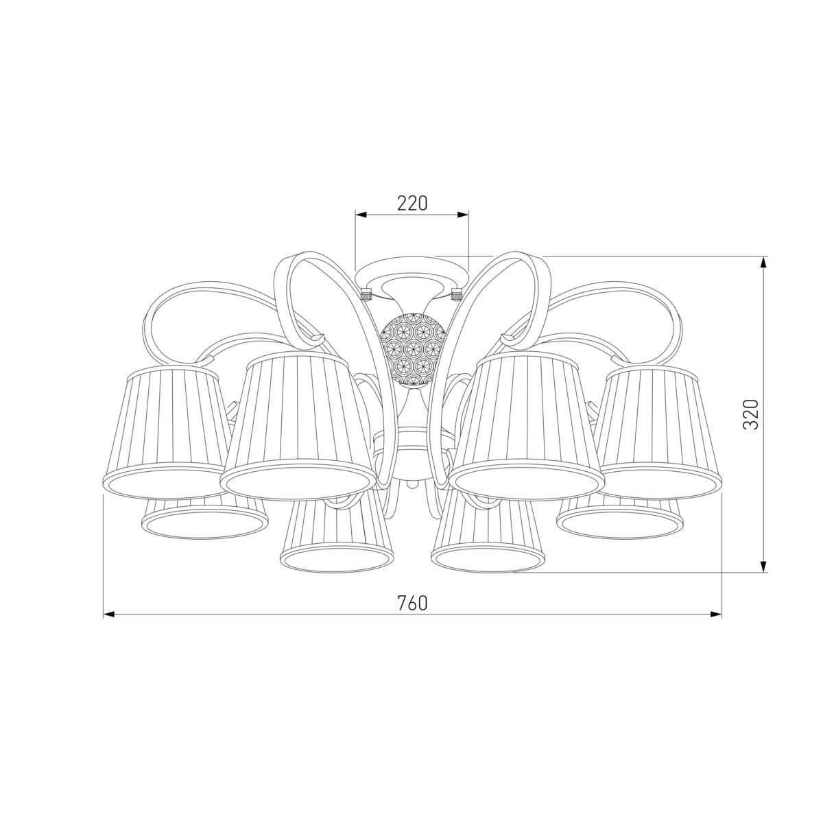 Потолочная люстра Eurosvet 60088/8 хром