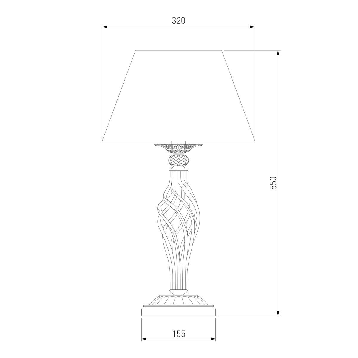 Настольная лампа Eurosvet 01002/1 белый с золотом