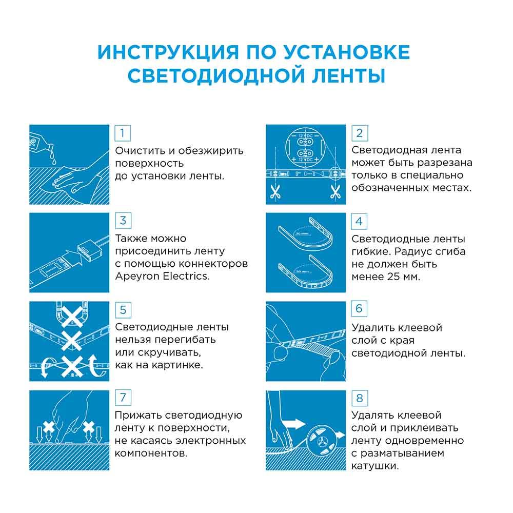 Светодиодная влагозащищенная лента OGM 4,8W/m 60LED/m 5050SMD холодный белый 5M SL-26