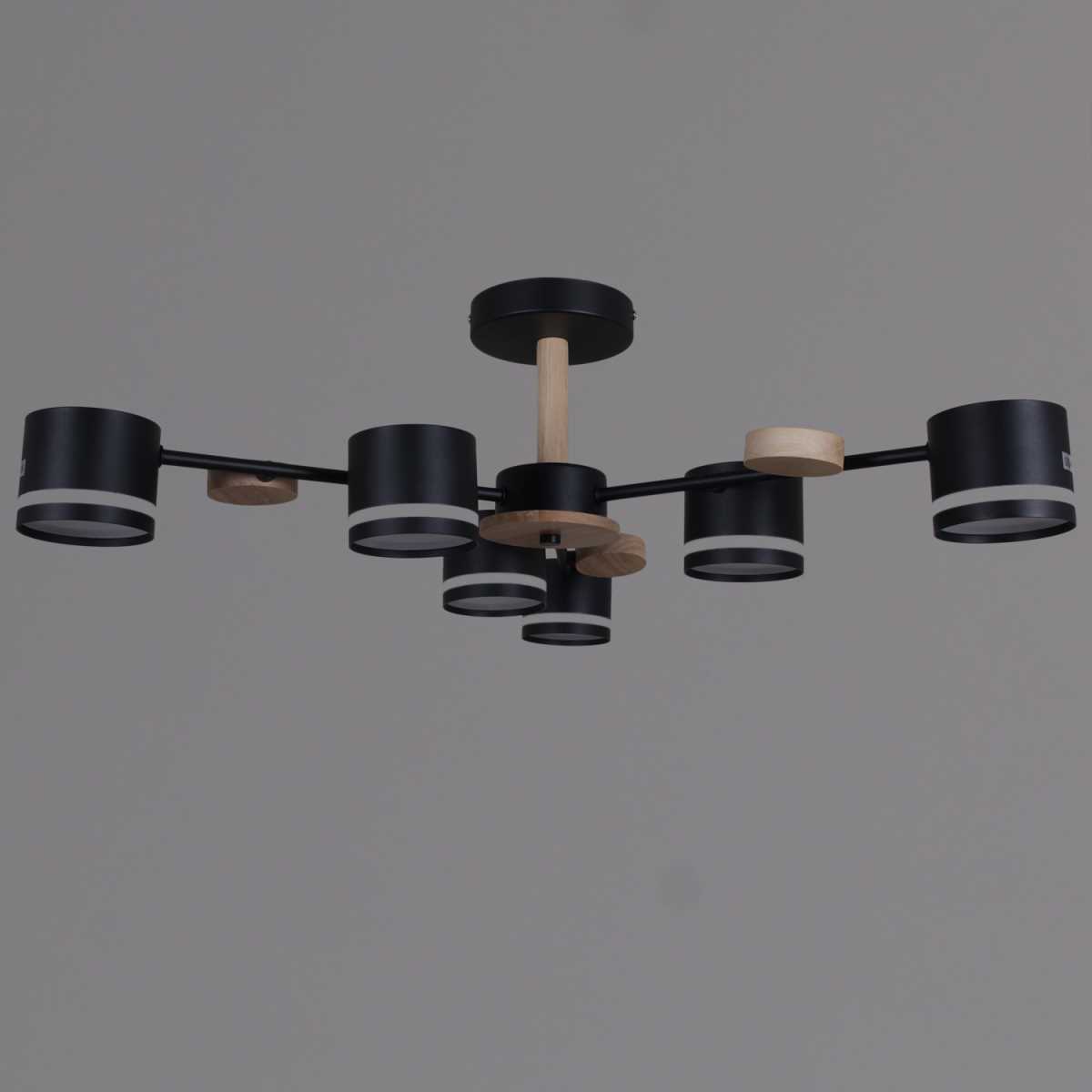 Люстра Reluce 68730-0.3-06 GX53 BK+WOOD