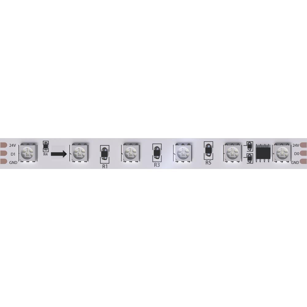Светодиодная лента 24V 14,4W/m RGB 5м Arte Lamp SPI A2406010-05-RGB