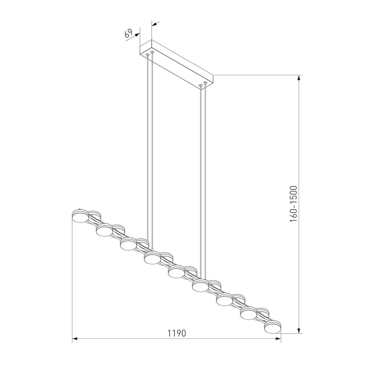 Подвесной светодиодный светильник Eurosvet Tapioca 90332/17
