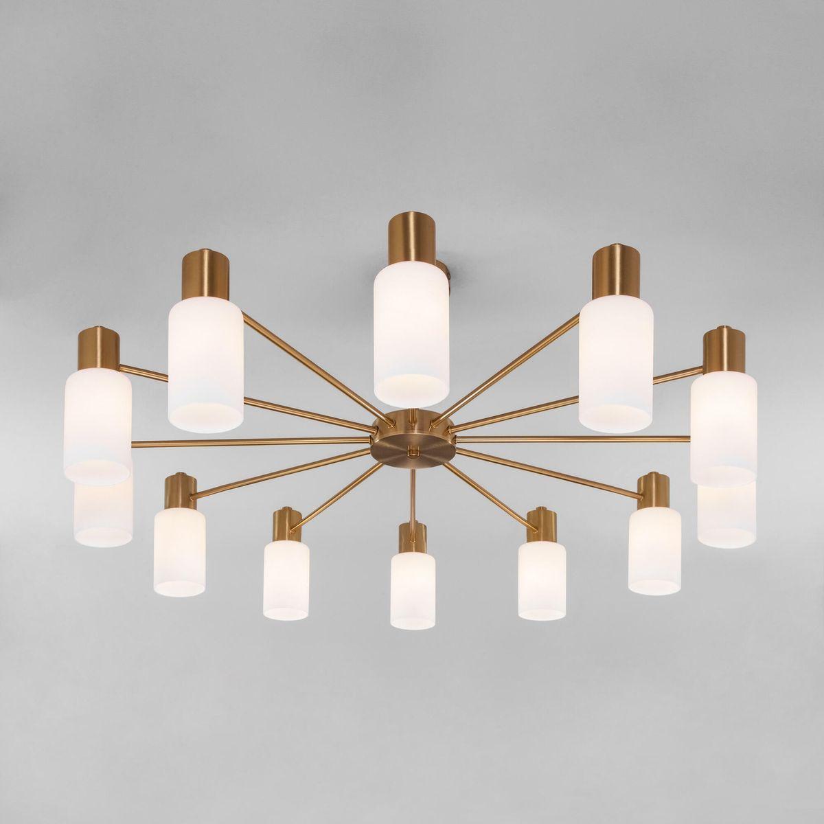 Потолочная люстра Eurosvet Vegga 70160/12 латунь Smart