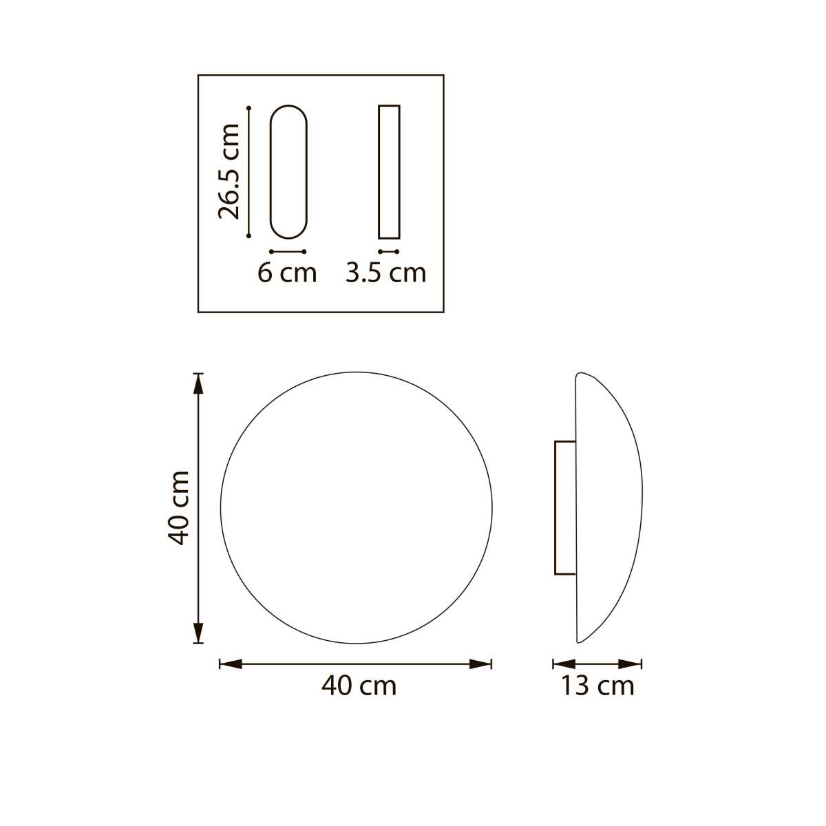 Светильник настенно-потолочный 8W 640Lm 3000K, белый Genova Lightstar 610646