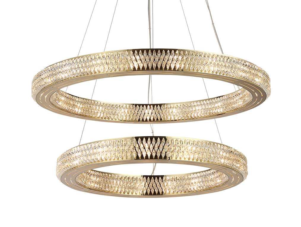 Вертикальная композиция Newport 8560 из двух колец золото №168 S8560_168G