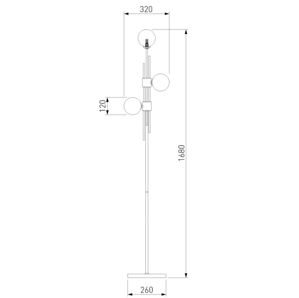 Торшер Eurosvet Volver 01383/3 черный