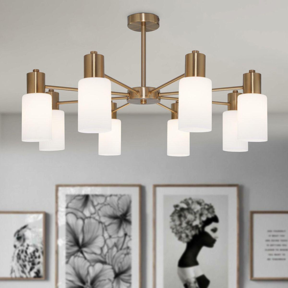 Потолочная люстра Eurosvet Vegga 70160/12 латунь Smart