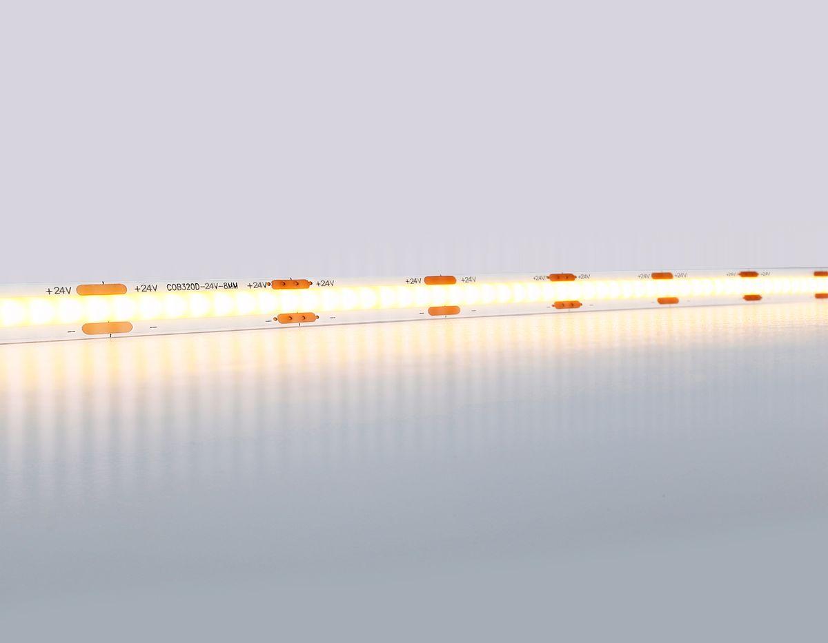 Светодиодная лента Ambrella Light 10W/m 320LED/m COB теплый белый 5M GS4651