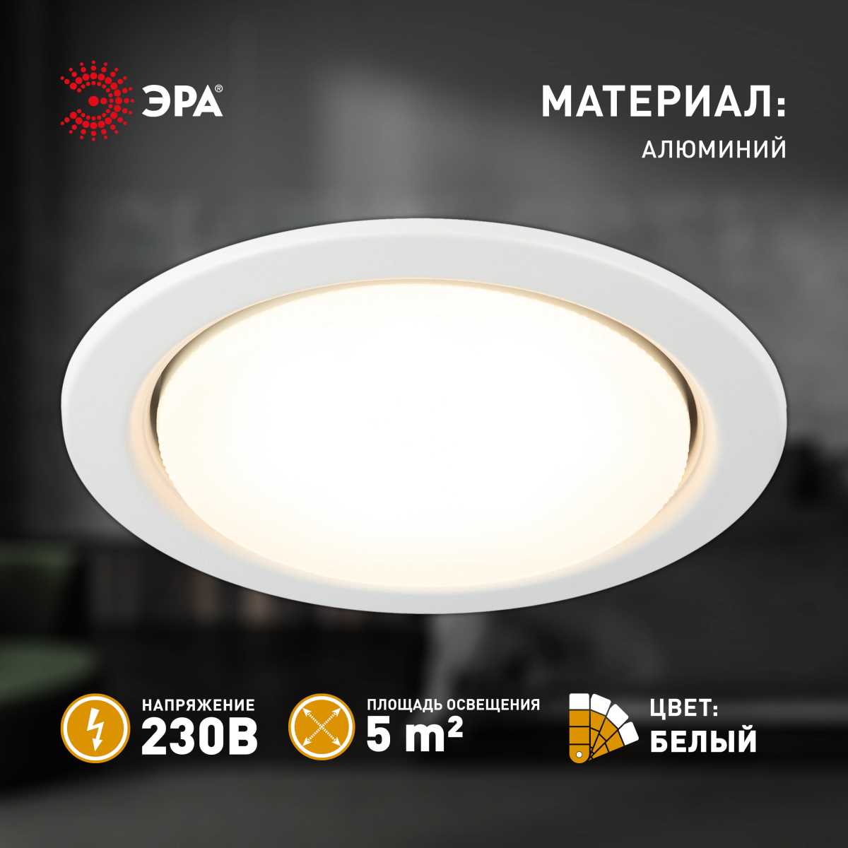 Светильник встраиваемый ЭРА ST70 WH под лампу GX70 белый Б0066255