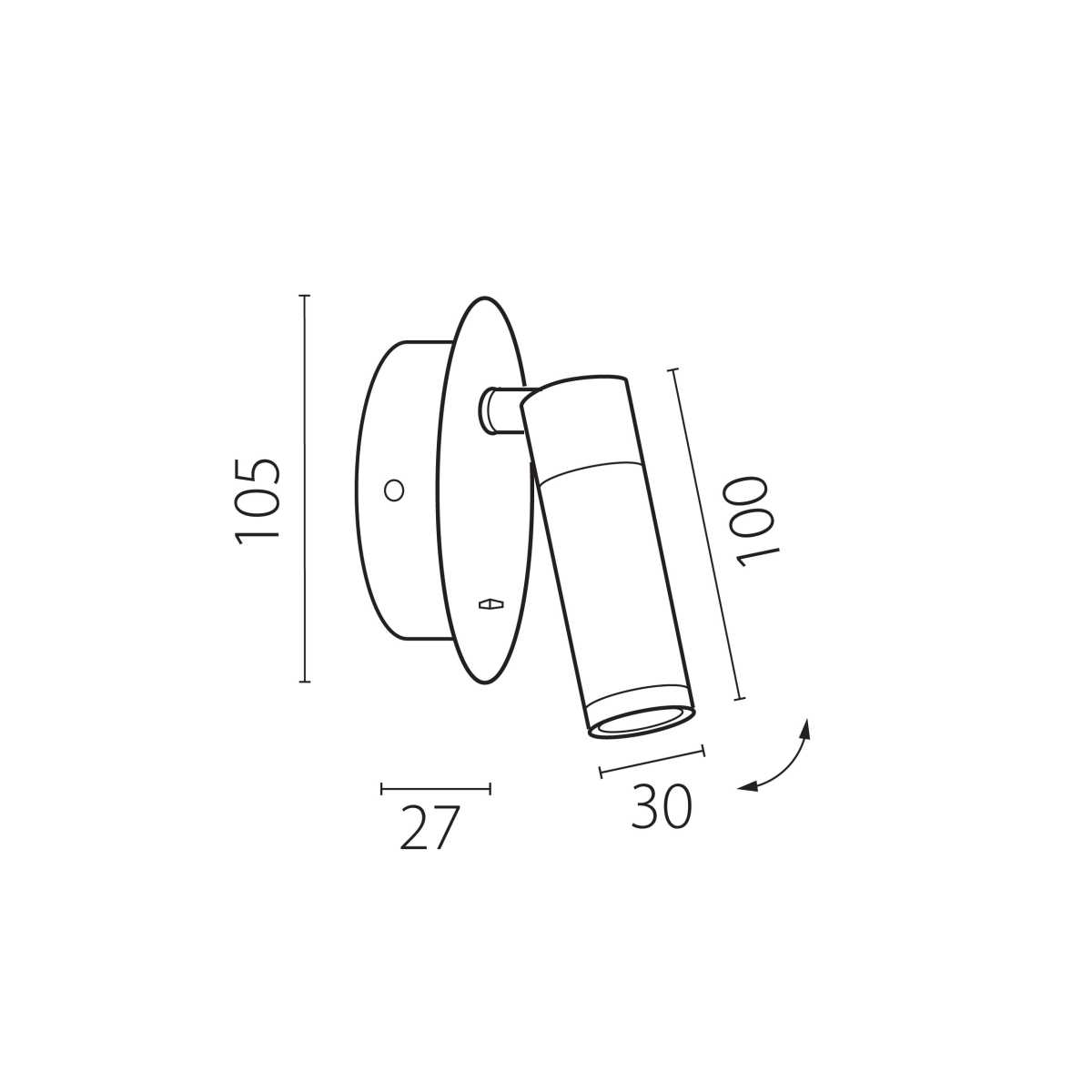 Бра 5W 260LM 3000K, белый Omega Lightstar 200636