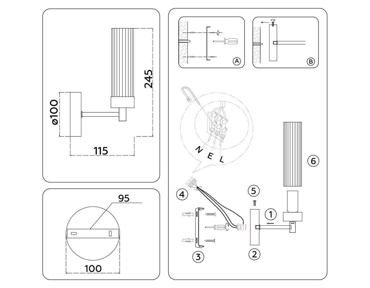 Бра Ambrella Light High Light Modern LH55154