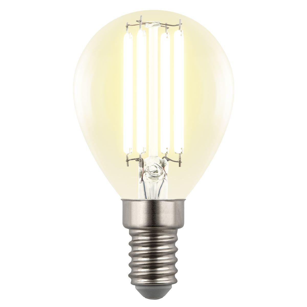 Лампа светодиодная Uniel E14 4W 3000K прозрачная LED-G45-4W/3000K/E14/CL GLY01TR UL-00011938