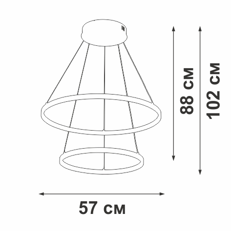 Люстра Vitaluce V2691DT-0/2S