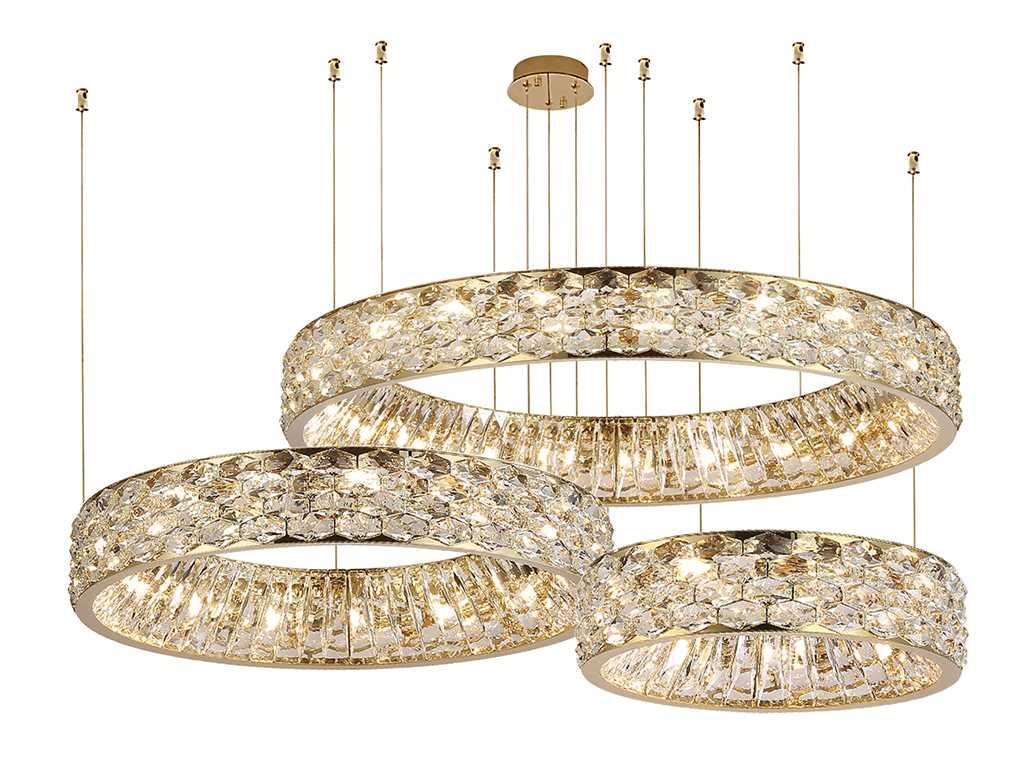 Горизонтальная композиция Newport 8530 из трех колец золото №184 S8530_184G