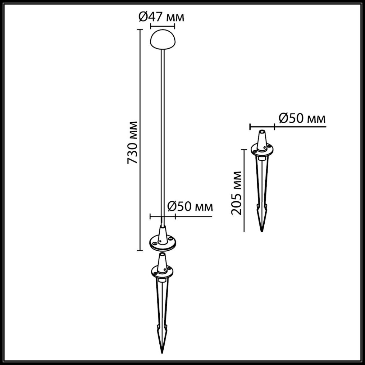 Уличный светильник Odeon Light Nature 7122/4GLA