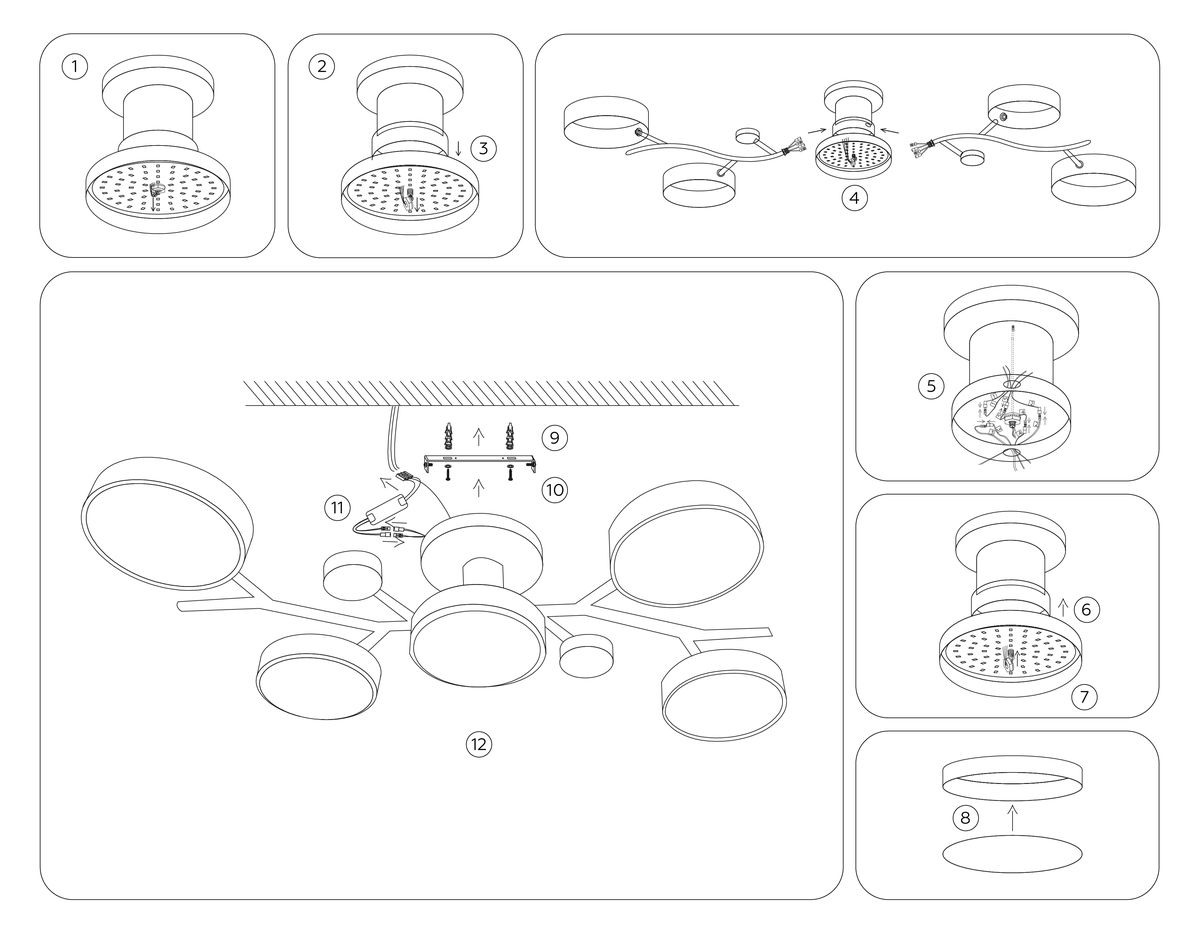Потолочная светодиодная люстра Ambrella light Comfort LineTech FL4835