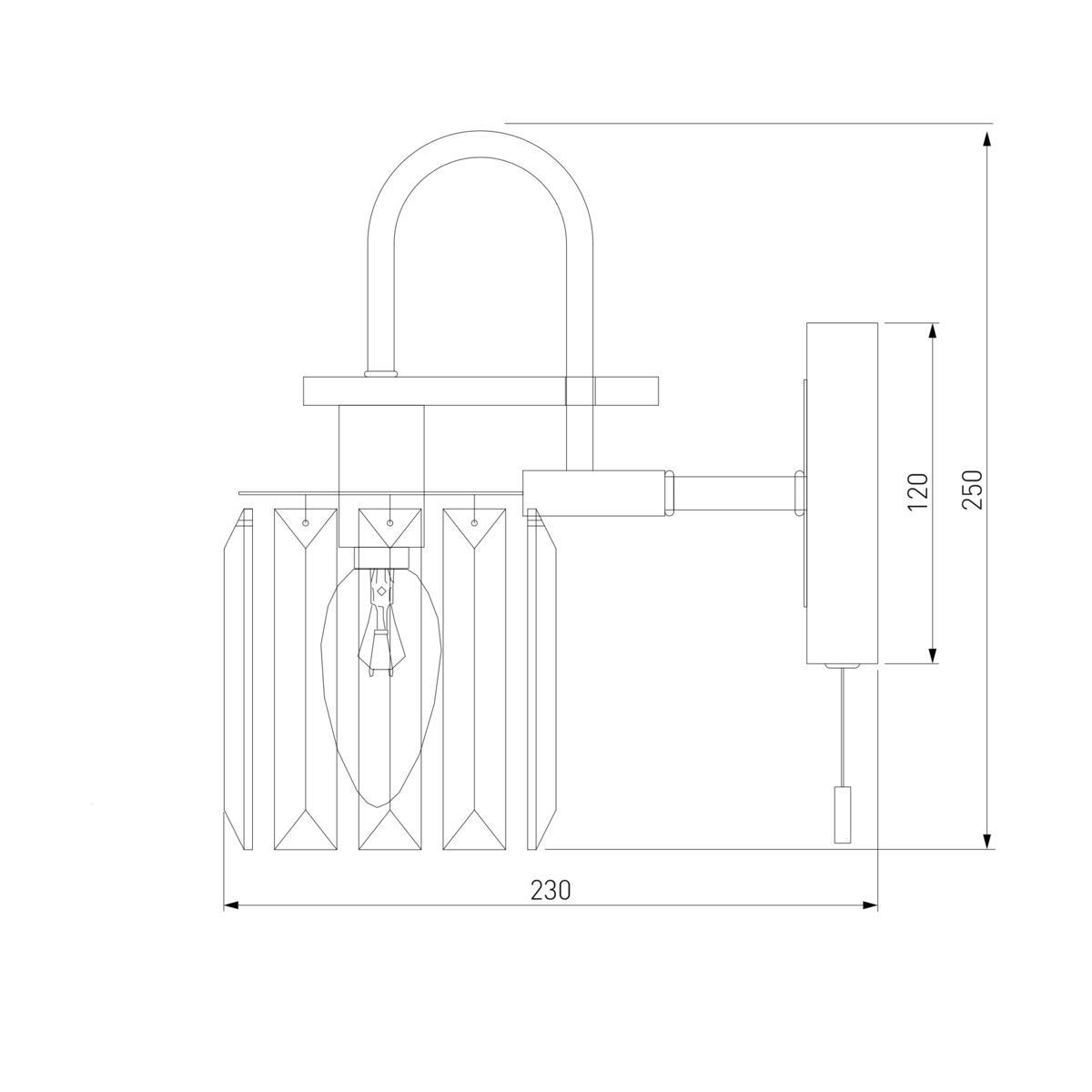 Бра Eurosvet Tenia 70090/1 графит