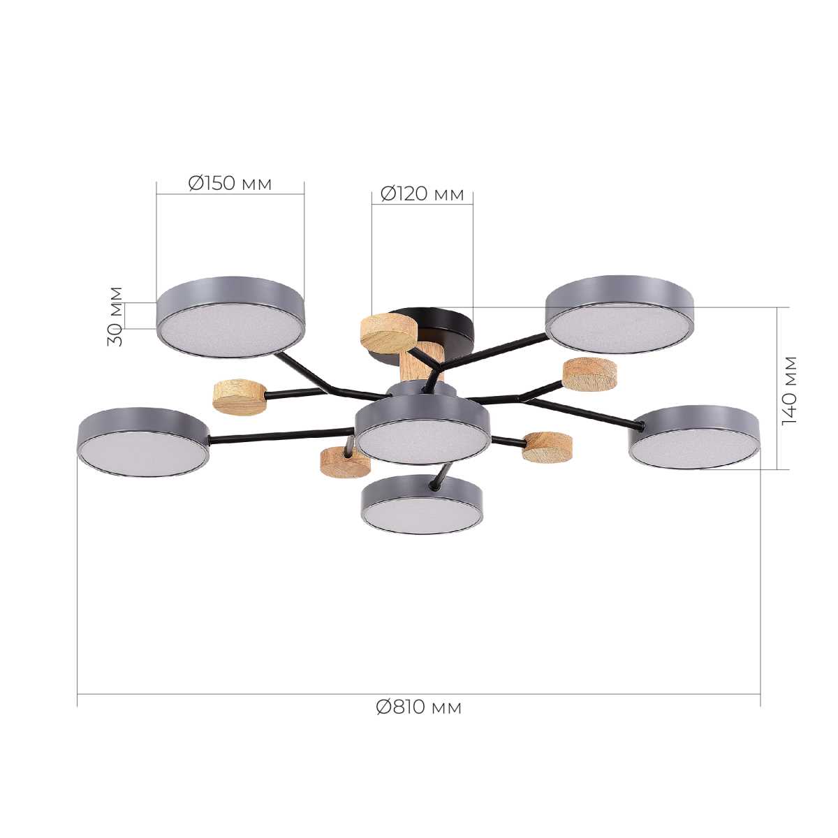 Потолочная светодиодная люстра Evoluce FAEMA SLE6006-702-06