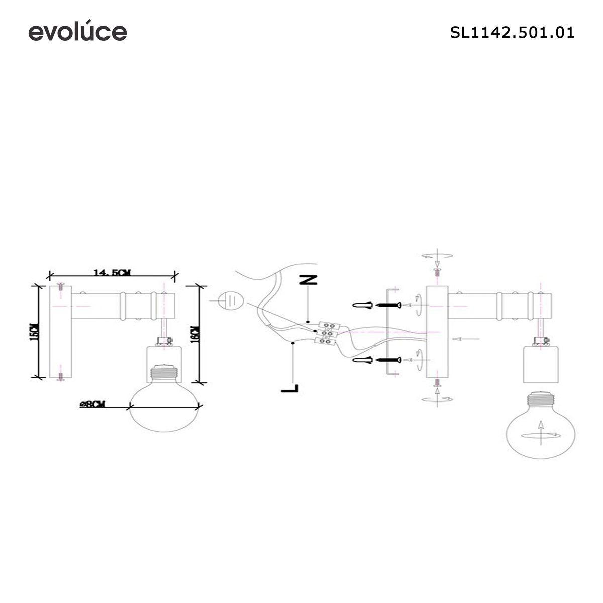 Бра Evoluce Bagetti SL1142.501.01