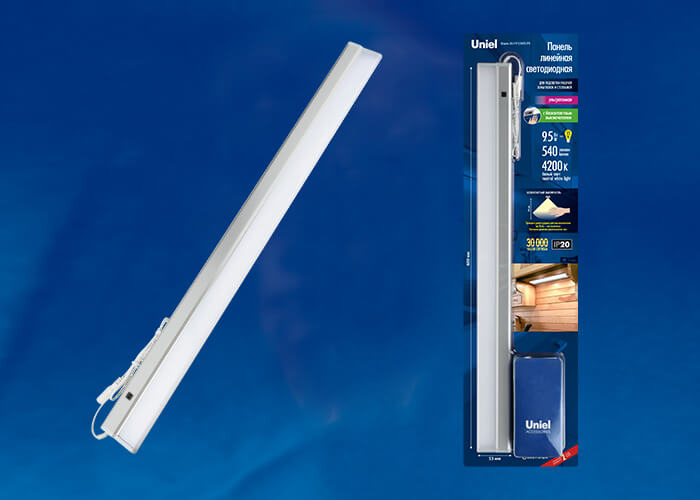 Мебельный светодиодный светильник Uniel ULI-F41-9,5W4200K/Dim Sensor IP20 Silver UL-00002884