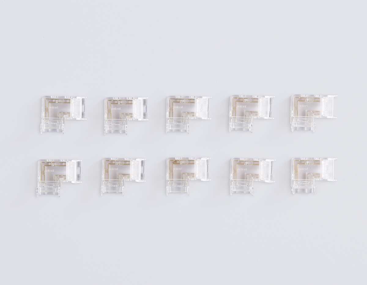 Соединитель угловой AMBRELLA LIGHT ILLUMINATION COB RGB 12/24V для лент 10mm (4 конт.) (10шт. в комплекте) GS6891