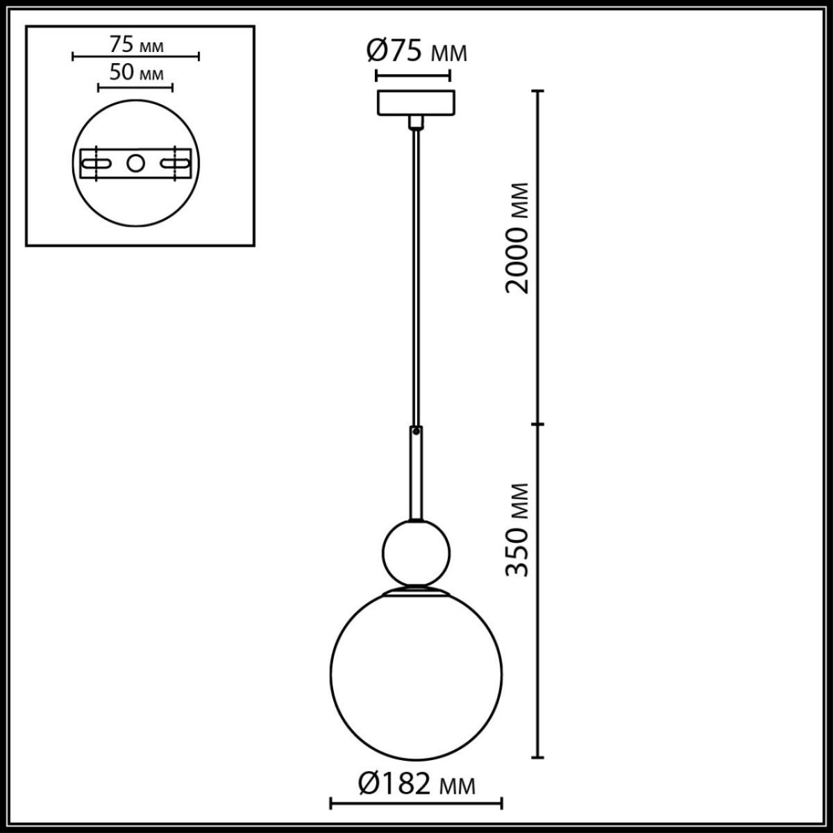 Подвесной светильник Odeon Light Lolla Midcent 4361/1A