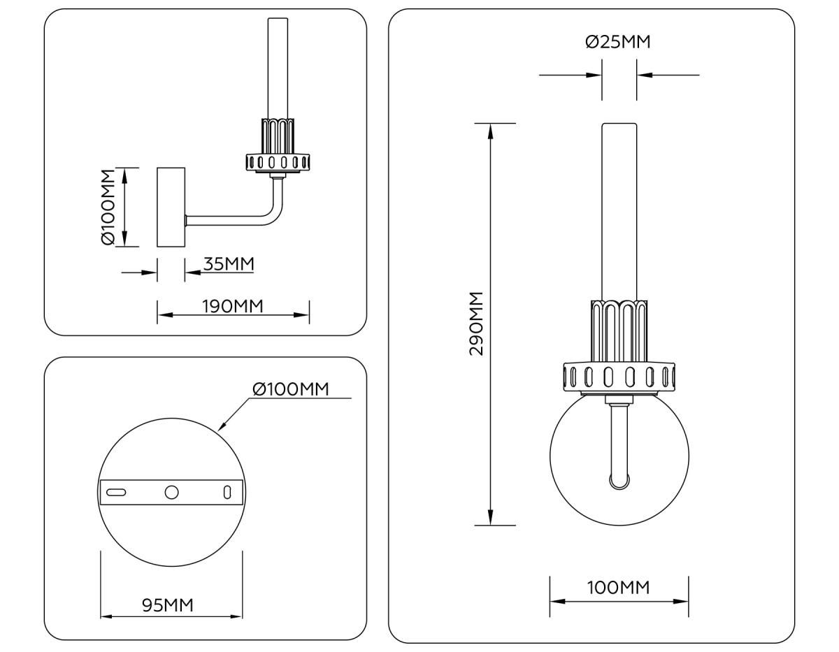 Настенный светильник Ambrella Light HIGH LIGHT LH53128