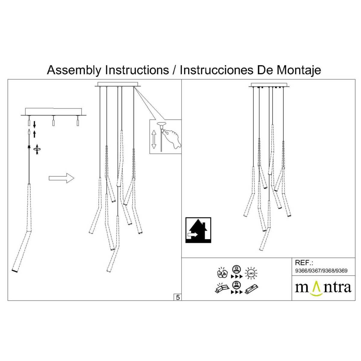 Потолочное основание Mantra Modular Light Florones 9369