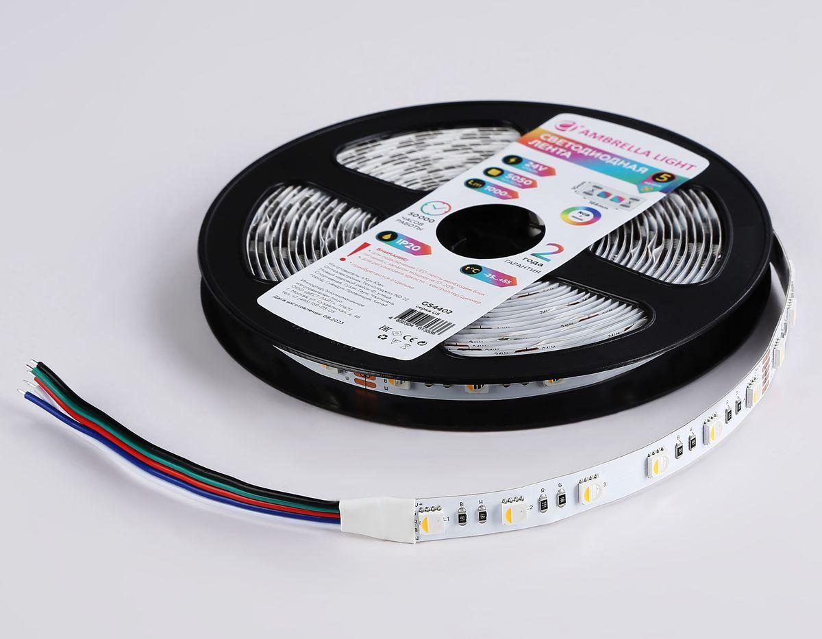 Светодиодная лента Ambrella Light 10W/m 60LED/m 5050SMD дневной белый/RGB 5M GS4402