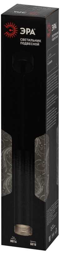 Подвесной светильник ЭРА PL18 BK/GR Б0058484