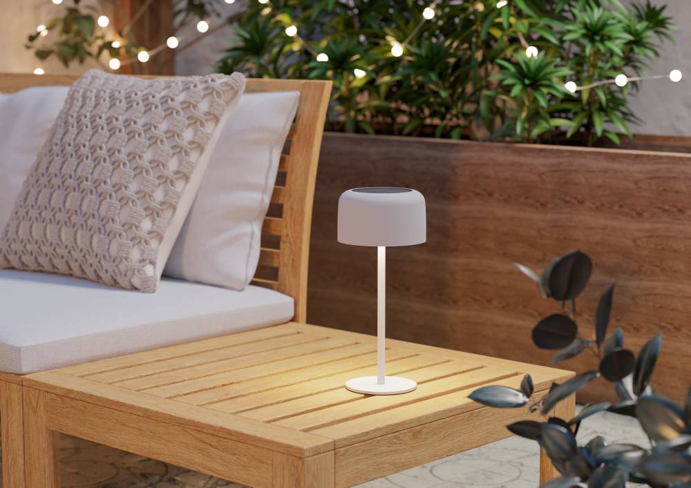 Уличная настольная лампа на солнечной батарее Eglo Roccanova 901892