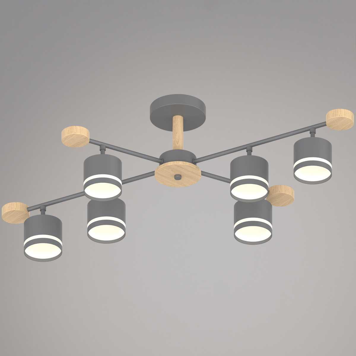 Люстра Reluce 78730-0.3-06 GX53 GREY+WOOD