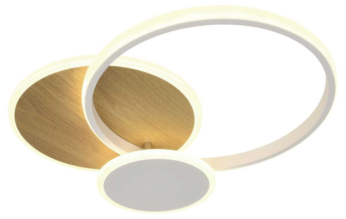 Светильник потолочный светодиодный ЭРА Модерн с ДУ City CLL-1-60-RC WH +Wood Б0069757