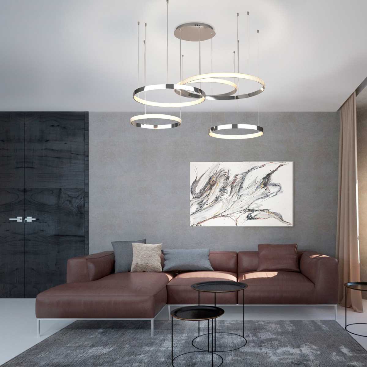 Подвесной светодиодный светильник Eurosvet Posh 90175/5 хром