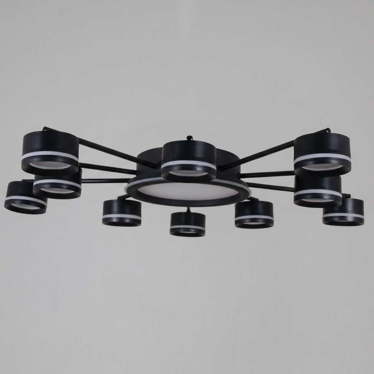 Потолочная люстра Reluce 20590-0.3-5+5+1 Black