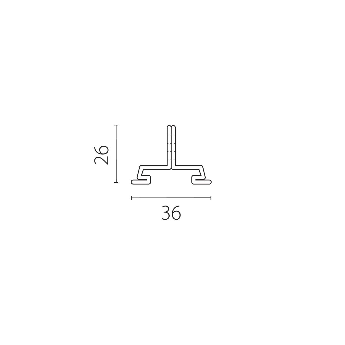 Скоба крепежная тип E к треку 5040xx-(F)/(R) Lightstar Quattro 504197-01