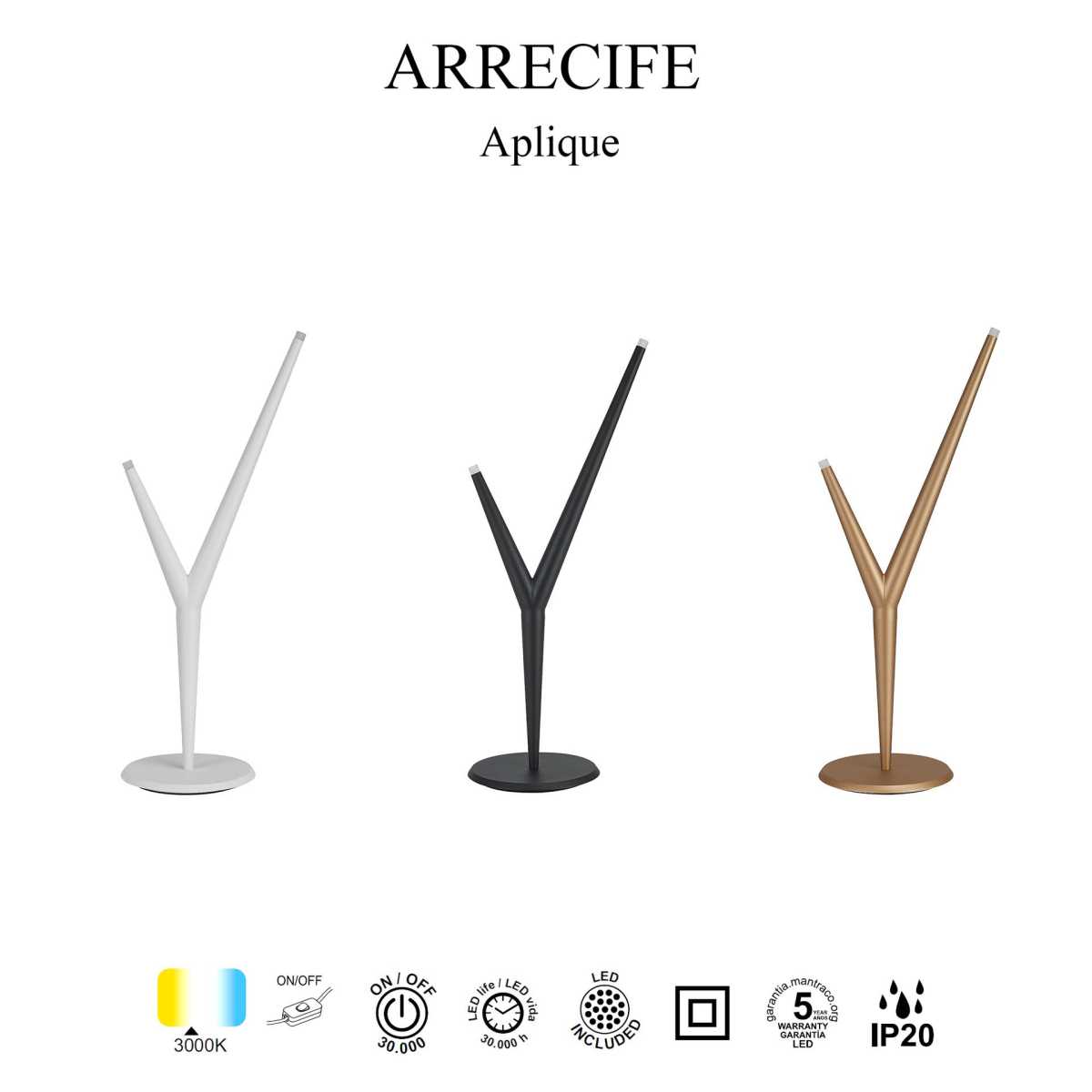 Настольная лампа Mantra Arrecife 9231