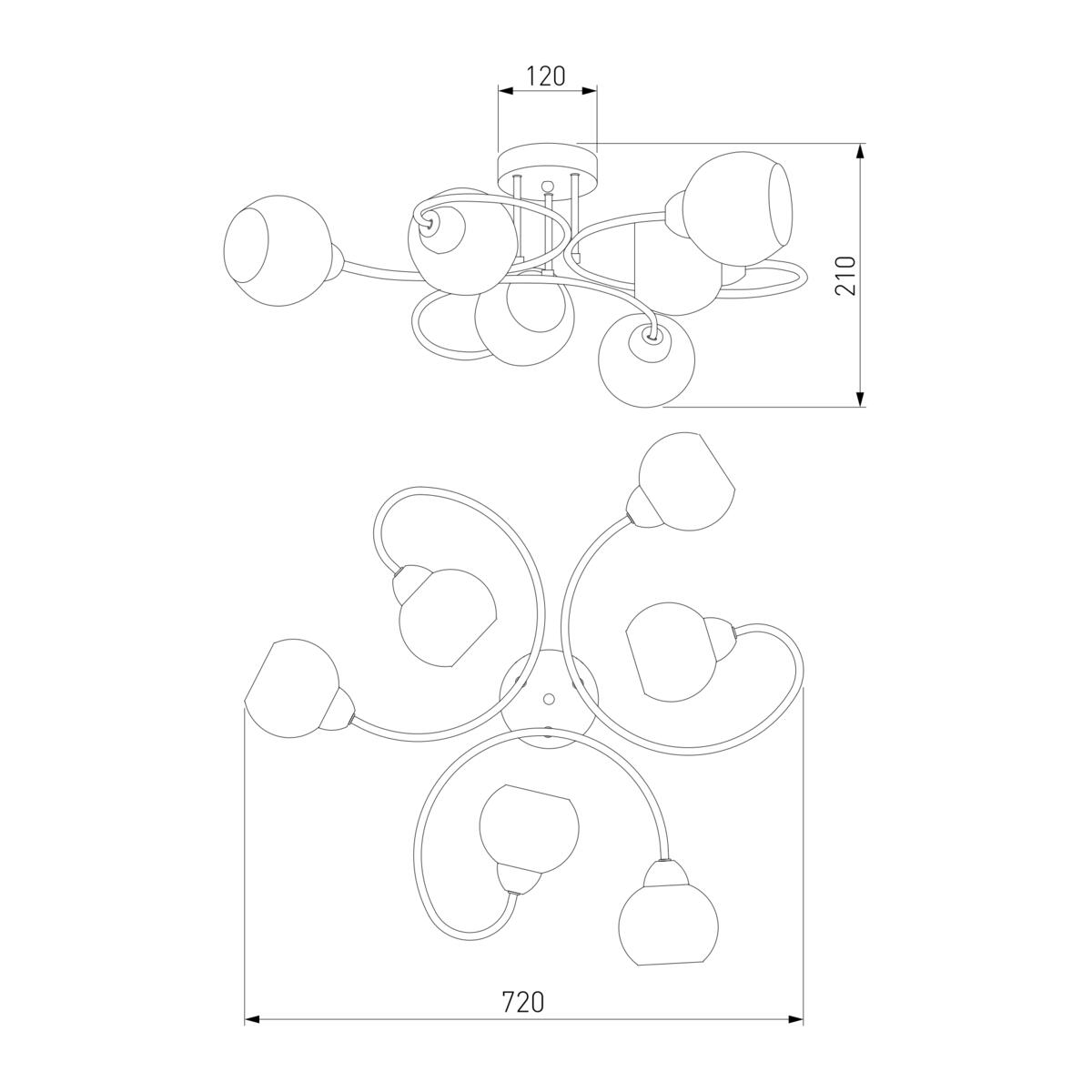 Потолочная люстра Eurosvet Tulia 30136/6 хром