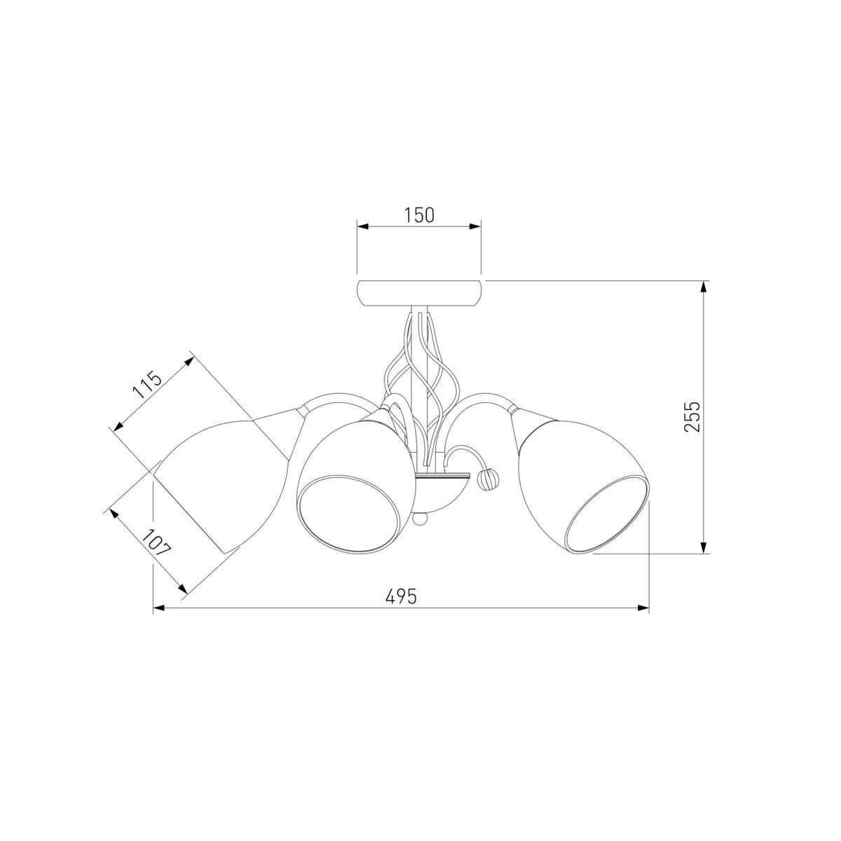 Подвесная люстра Eurosvet 30026/5 античная бронза