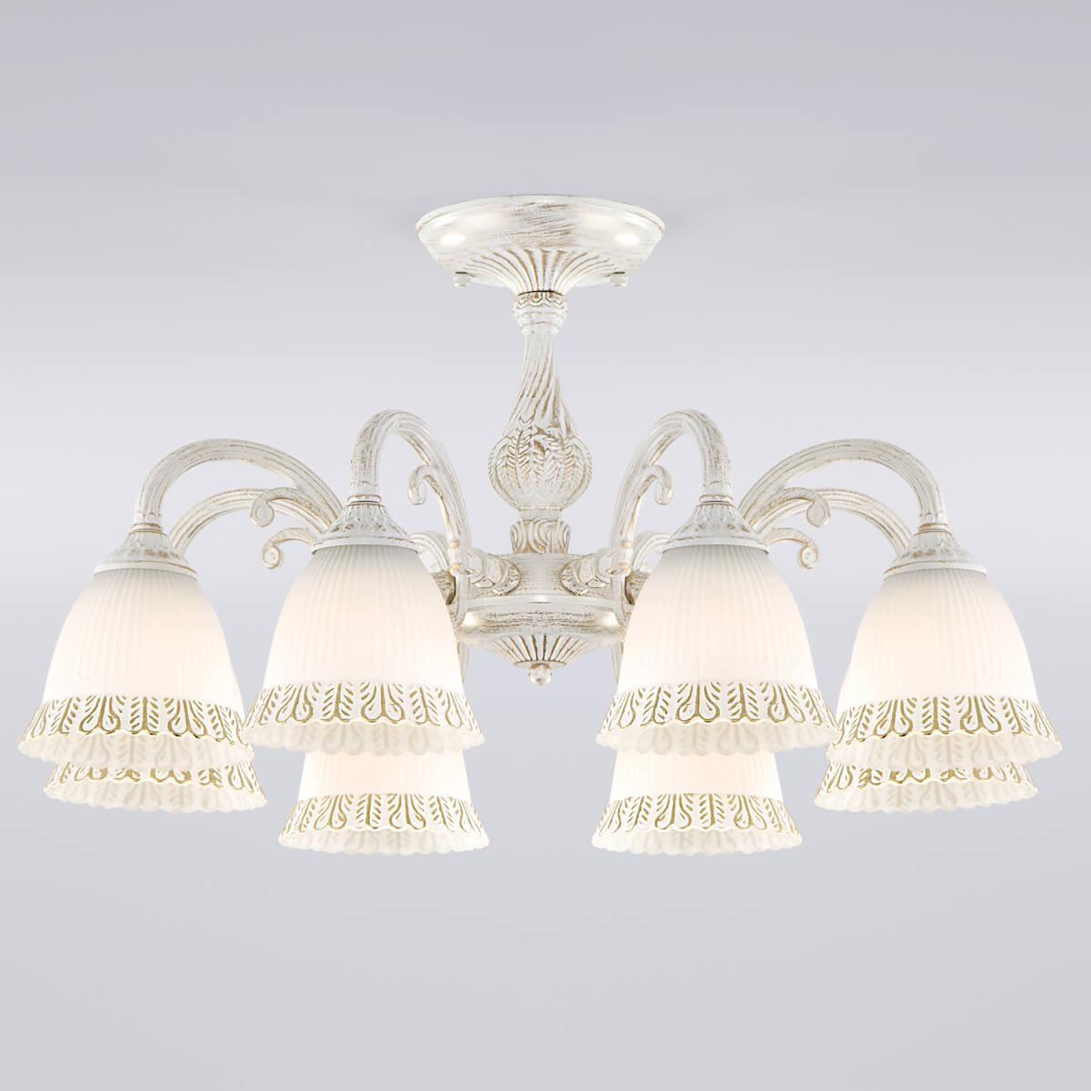 Потолочная люстра Eurosvet Campina 60107/8 белый с золотом