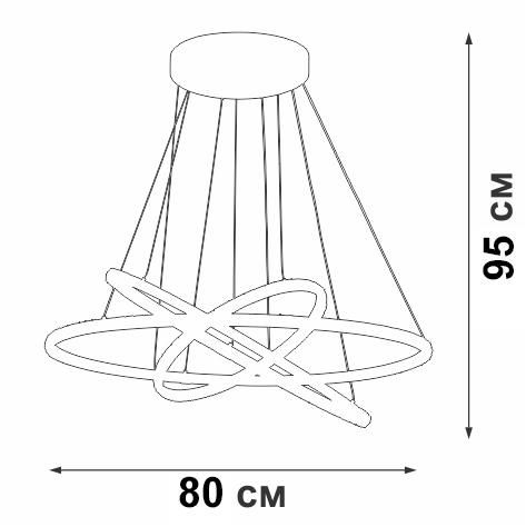 Подвесная светодиодная люстра Vitaluce V04628-13/3S