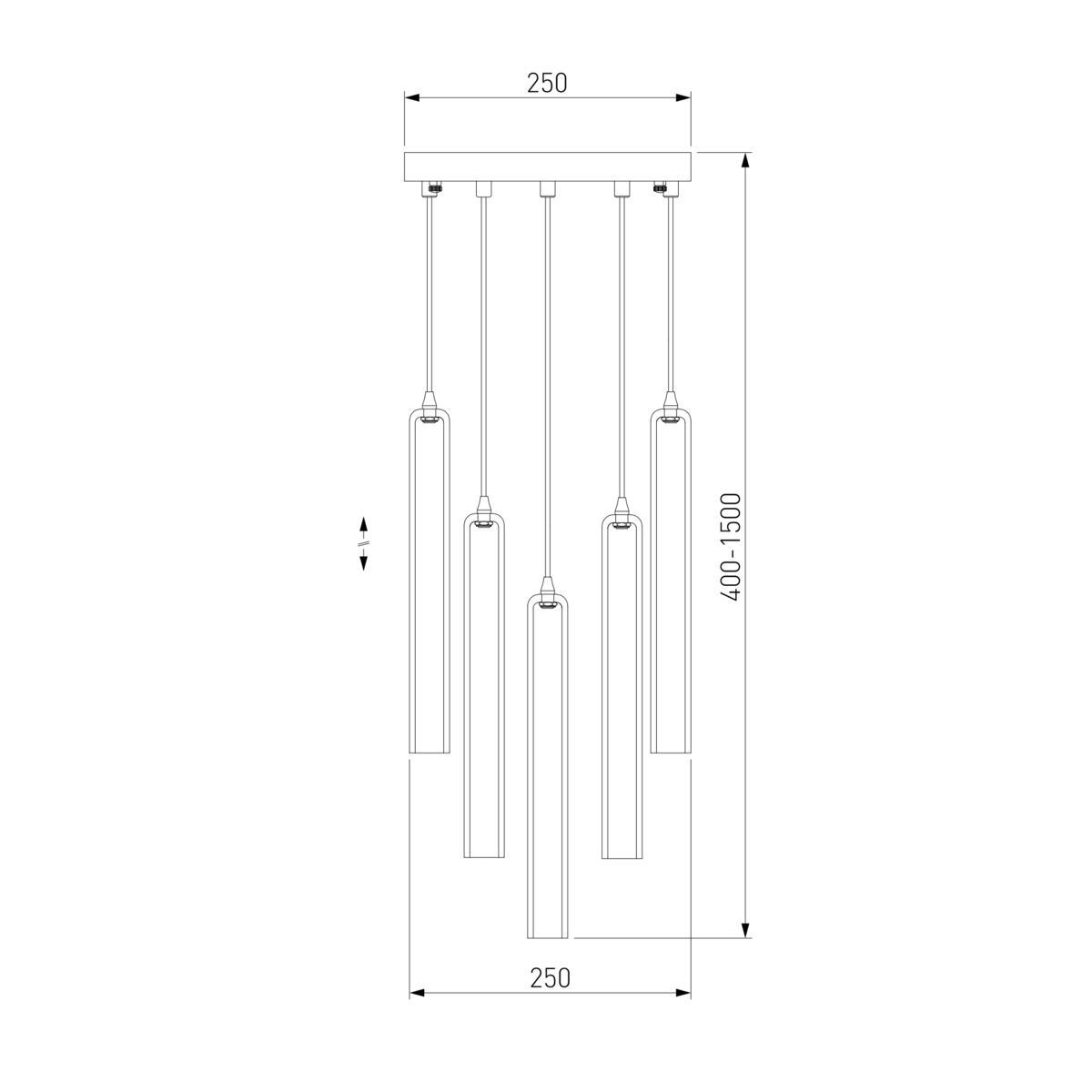 Подвесная люстра Eurosvet Lynn 50381/5 хром