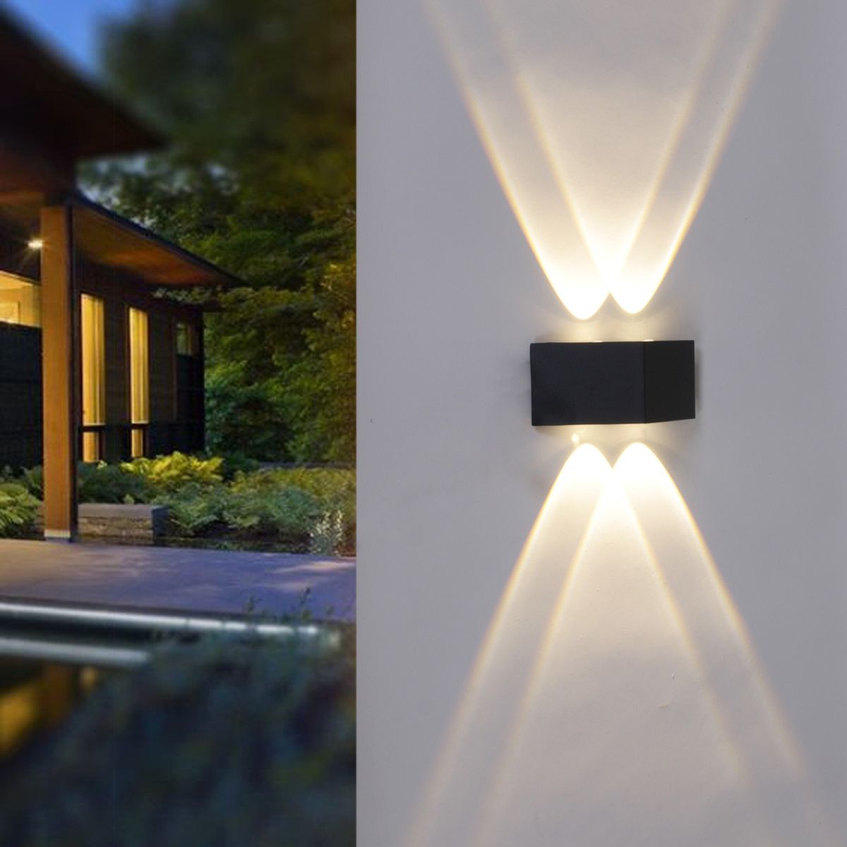 Уличный настенный светодиодный светильник Reluce 86856-9.2-001KT LED4W BK