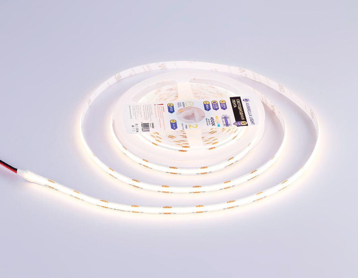 Светодиодная лента Ambrella Light 10W/m 320LED/m COB дневной белый 5M GS4652