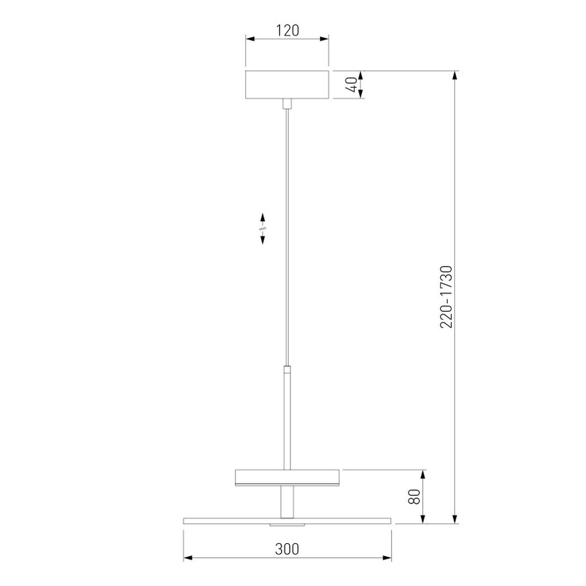 Подвесной светодиодный светильник Eurosvet Thasos 40342 LED латунь