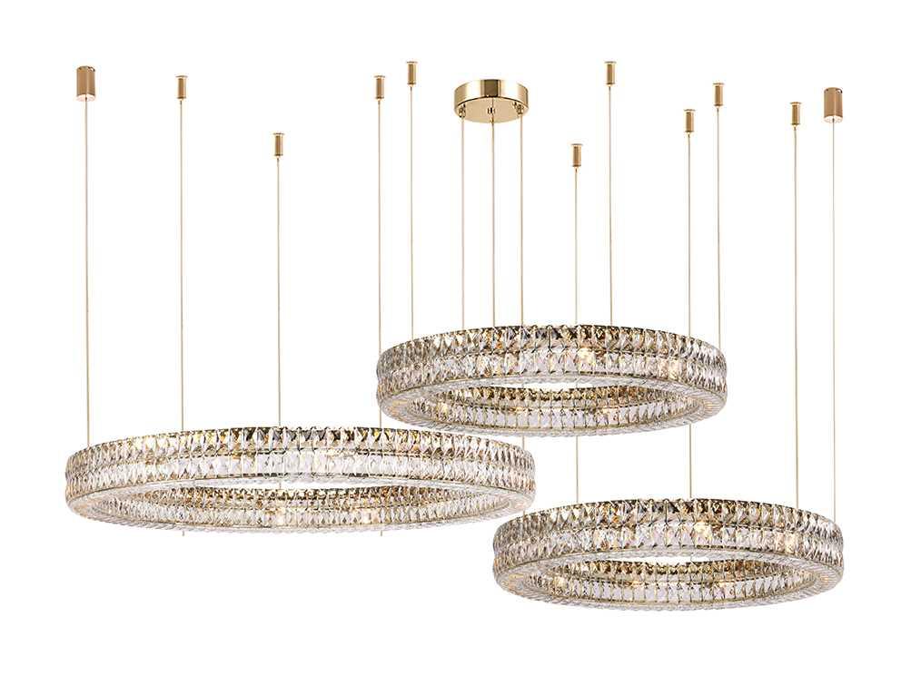 Горизонтальная композиция Newport 8550 из трех колец золото №179 S8550_179G
